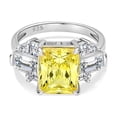 thumbnail image 2 of Zircon Engagement Rings for Women S925 Sterling Silver Rings for Women Radiant Cut 8*10mm Zircon Eternity Women Wedding Bands Stylish Personalized Hypoallergenic Zircon Rings, 2 of 9