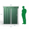 thumbnail image 2 of 【Shed Deal】Lofka 5x3 Ft Outdoor Metal Shed - Weatherproof Lockable Storage for Tools & Bikes, Includes Anti-Theft Lock & Ventilation,Green, 2 of 12