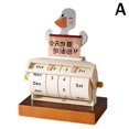 thumbnail image 2 of 2025 Wooden Rotary Perpetual Desk Calendar Home Decor Rush Duck Birthday Gift, 2 of 5