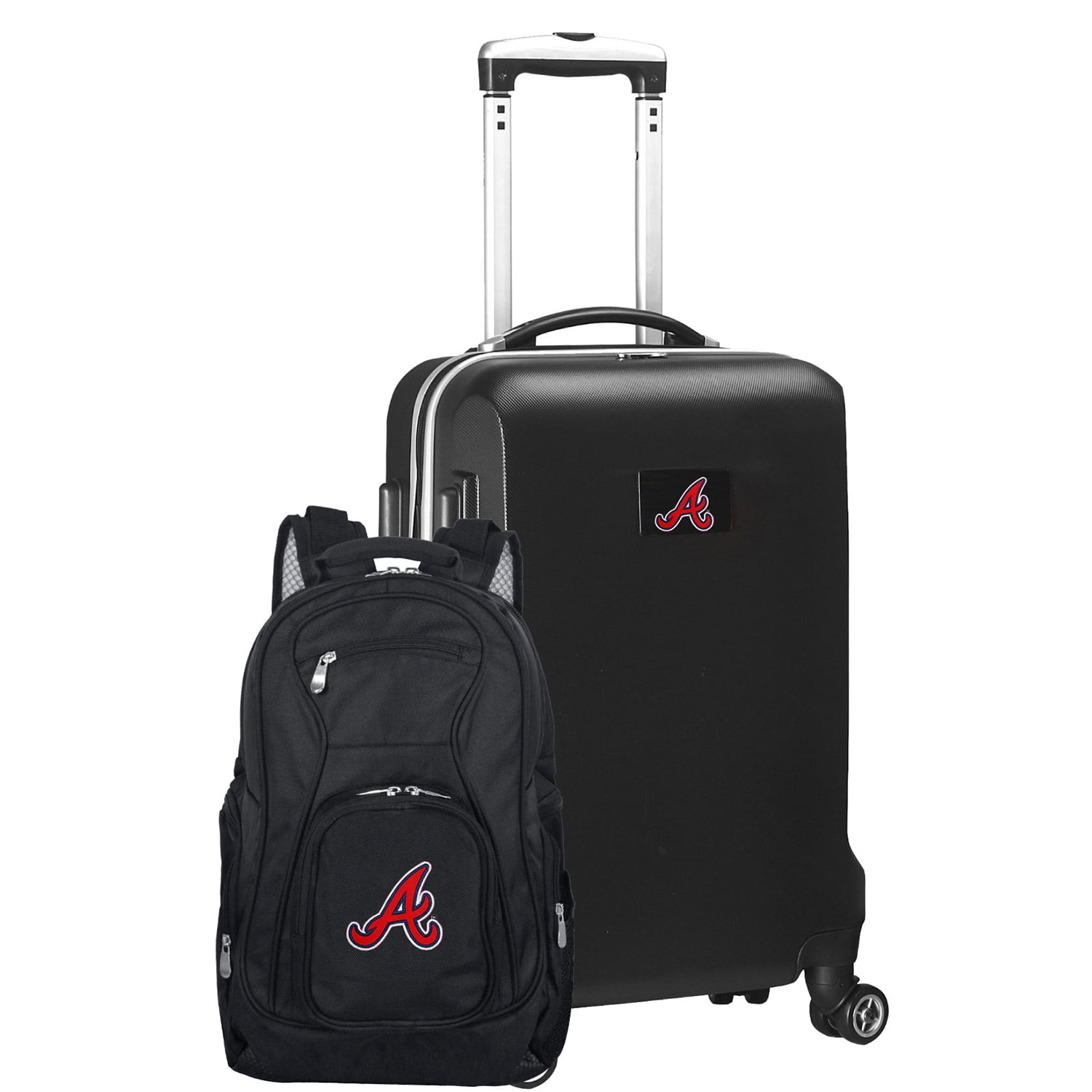 Atlanta Braves Deluxe 2Piece Backpack and CarryOn Set Black