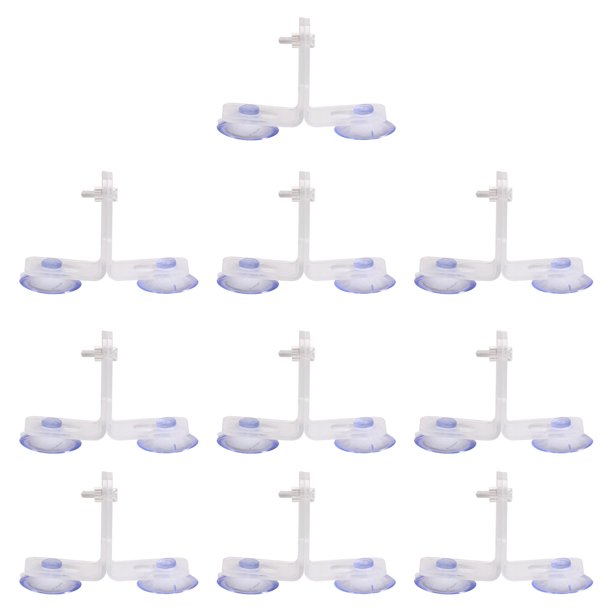 KAKOWELY 10 abrazaderas para placa de pecera, ventosa para acuario, divisor, clip de soporte.