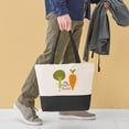 thumbnail image 3 of CafePress - Vegan Veggie Lover - Two Tone, 100% Cotton, Zipper Tote Bag, 3 of 6