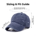 thumbnail image 5 of Vintage Distressed Washed Cotton Dad Hat for Men & Women - Adjustable Ripped Baseball Cap, Packable Soft Top Sun Hat for Outdoor, Casual, Travel Navy, 5 of 8