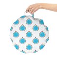 thumbnail image 2 of Fruit Round Floor Cushion with Handle, Abstract Blue Toned Sliced Fig Healthy Life Pop Art Repetitive Illustration, Pillow for Living Room & Dorms, 18" Round, Sea Blue and Umber, by Ambesonne, 2 of 4