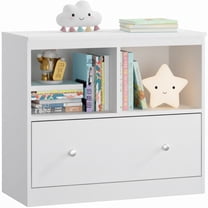 Kids Toy Organizers and Storage, Toddlers Bookcase with Drawer, Children Bookshelf for Playrooms, Bedrooms and Nurseries
