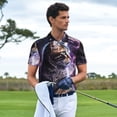thumbnail image 3 of Balery Purple Moon Cat Camisa Polo de Hombre con Estampado, de Manga Corta y Tejido Medio, Camisa Tipo Golf Polo-XX-Large, 3 of 6