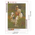 thumbnail image 2 of Pintura de diamante 5D DIY taladro redondo completo niña y madre decoración arte artesanía 30x40cm Wdftyju, 2 of 9