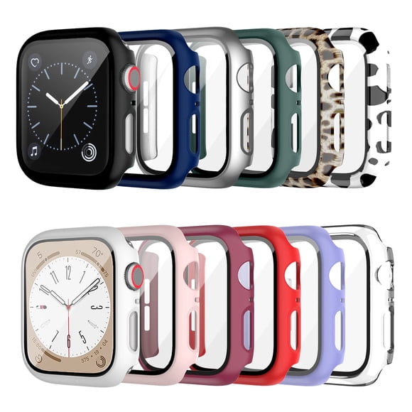 Funda con protector de pantalla de cristal templado para Apple Watch