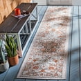 thumbnail image 2 of SAFAVIEH Cabana Greta Medallion Indoor/Outdoor Runner Rug, Beige/Orange, 2'2" x 11', 2 of 12
