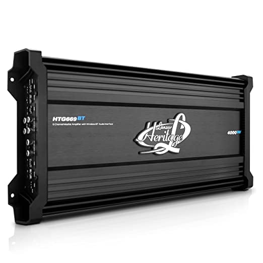 Lanzar 6Channel Car Audio Amplifier Wireless Bluetooth Audio Interface