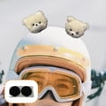 thumbnail image 4 of Almencla 1 Pair Helmet Decorations Adorable Fun Attachment for Skiing Bike Motorcycle White, 4 of 7