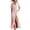 Pink, variant on Striped Linen Blend Side Split Slip Maxi Dress for Women, Loose V Neck Short Sleeve Casual Dress Purple, 2XL