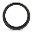 thumbnail image 2 of Grey Titanium Ring Band Wedding Standard Flat Edward Mirell Black Ti Cut Edge 8mm, 2 of 6