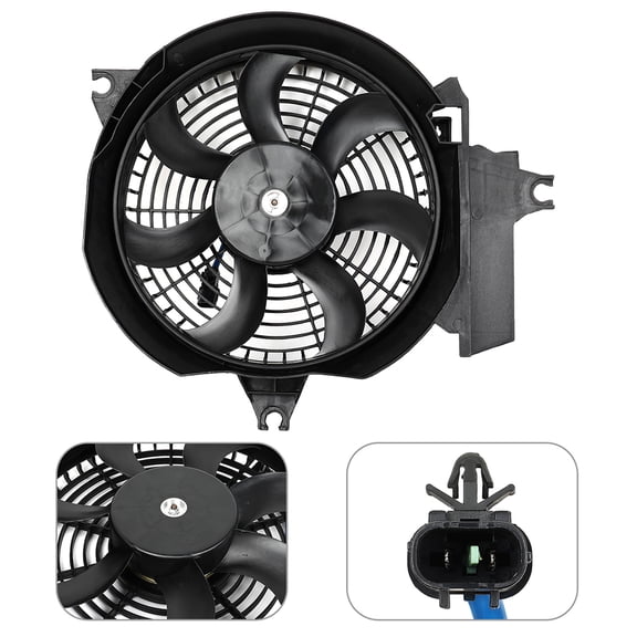 CCIYU Radiator or Condenser Cooling Fan Fit for 2001 2002 2003 2004 2005 2006 for Santa Fe