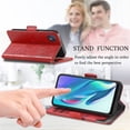 thumbnail image 4 of Case for Motorola Moto G50 5G Cover Leather Wallet Folio Case Book Design Flip Magnetic Closure - Red, 4 of 5