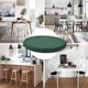 thumbnail image 4 of Cojín redondo Sailing reversible para silla de taburete de bar verde oscuro lavable, 4 of 5
