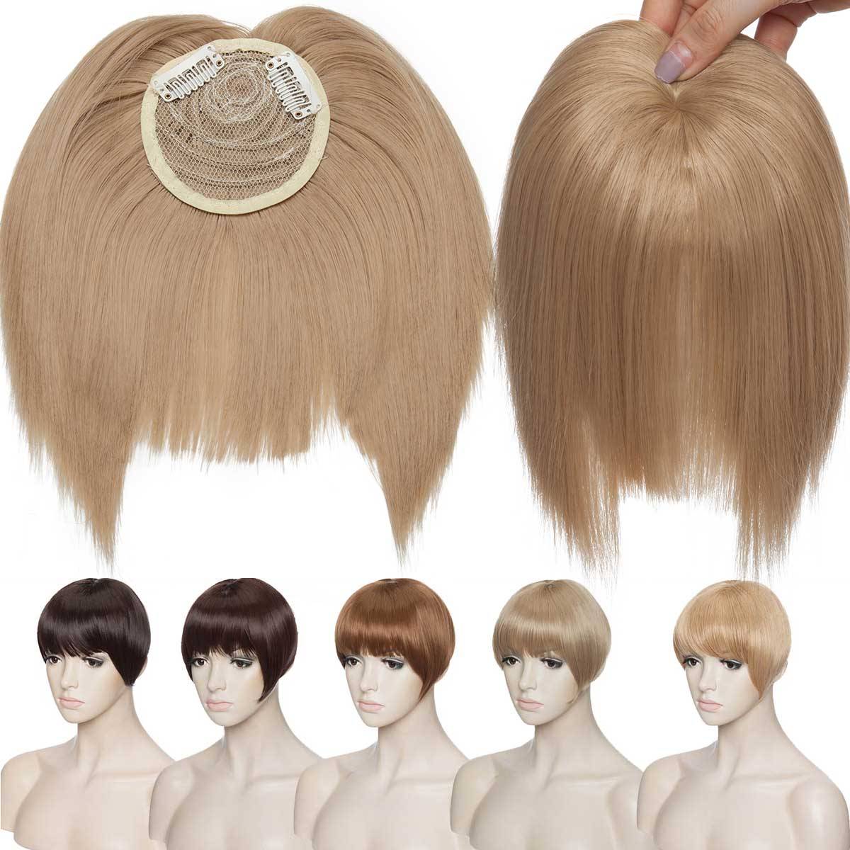 Thick Synthetic Clip in Bangs Hair Extensions for Women with Short