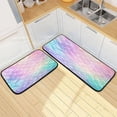thumbnail image 7 of GZHJMY Kitchen Rug Set of 2, Rainbow Mermaid Scale Cushioned Anti-Fatigue Kitchen Mat Non Slip Washable Floor Mat Comfort Standing Mats for Office, Home, Laundry Room Carpet Runner, 7 of 7