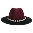 thumbnail image 3 of Sombrero Fedora Zulema Sombrero de Fieltro Bicolor Reversible Negro, 3 of 8