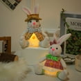 thumbnail image 5 of LSLJS Easter Bunny Plush Doll, Easter Decorations Cute Rabbit Doll with Buffalo Plaid Clothes Soft Stuffed Animal Toys with LED Lights, Glowing Rabbit Ornaments Spring Table Decor Gifts for Kids, 5 of 8