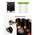 thumbnail image 6 of Christmas Black Tie Up Curtains for Window, Winter White Snowflake Xmas Balls Thermal Insulted Balloon Shade Adjustable Rod Pocket Curtains Valance Panels for Kitchen Bathroom Café 42 x 63, 6 of 7