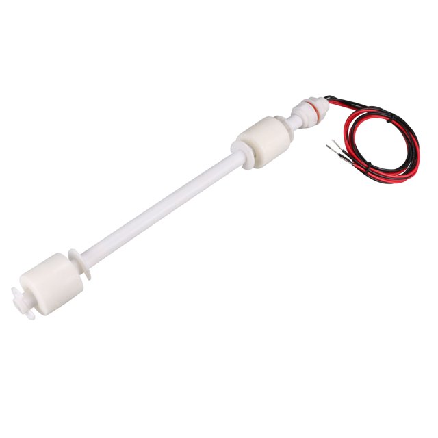 Interruptor de flotador de doble bola PP 215mm Sensor de nivel de agua líquida vertical para acuario