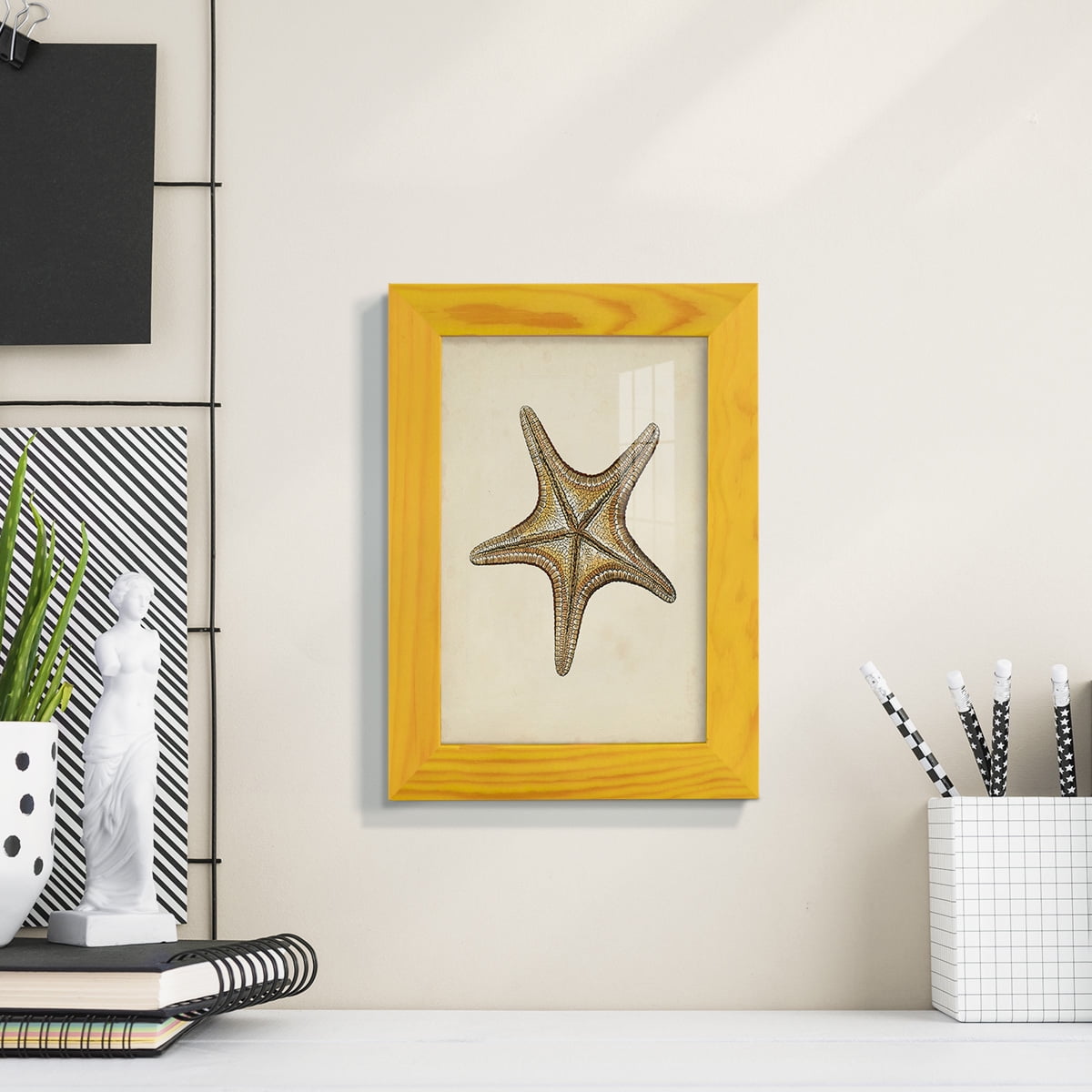 Sealife Collection IV - Framed Print w/glass - Sunflower Yellow