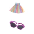 thumbnail image 1 of Vestidos de colores para muñecas con gafas de sol Sunnimix 18 pulgadas Falda de muñeca americana, 1 of 8