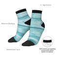 thumbnail image 6 of Naloa Teal Turquoise Wood Ankle Socks for Women Non Slip Socks No Show Socks Classic Low Cut Casual Socks Casual Socks, 6 of 7