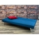 ViscoLogic DANBURY Convertible Tissu Futon Salon Canapé pour les Petits Espaces (Bleu) – image 5 sur 6