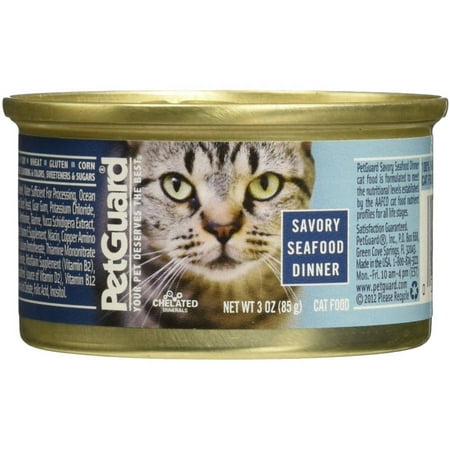 Pet Guard Savory Seafood Cat Food, 3 oz, 24-Pack