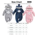 thumbnail image 2 of PatPat Baby Jumpsuit Newborn Hooded Rompers Long Sleeve Bodysuits Winter Outfits,Baby Boys Girls Pajamas Bodysuits Outwear,0-18 Month, 2 of 9