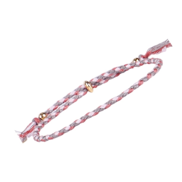 Minnieouse trenzada Mujeres Hombres Accesorios de joyería Pulseras de hilo ajustable con decoraciones de flecos Tipo 23 Type3 NO3