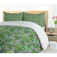 thumbnail image 5 of Ambesonne Tree Duvet Cover Sets, Macro Palm Tree Leaves, 2-Queen, Hunter Green Black White, 5 of 7