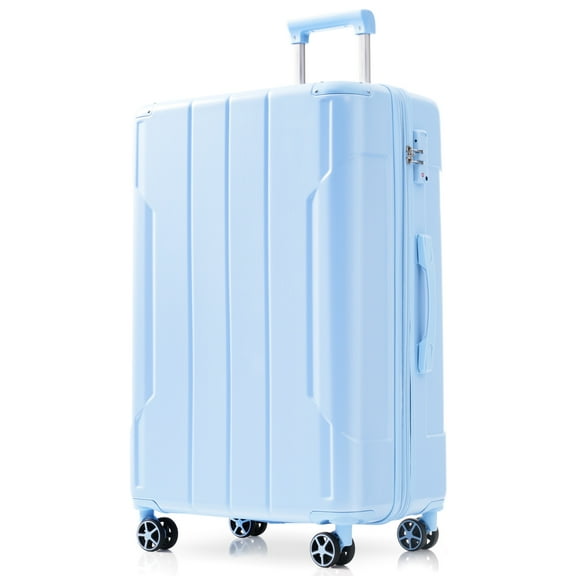 imerelez Hardshell Luggage, Lightweight Durable ABS Suitcases with Double Wheels, Expandable 28-inch Checked Luggage 28" (Skyblue)