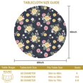 thumbnail image 3 of Pioneer Flower Floral Print Pattern Round Tablecloth 60 X 60 Inch, Wrinkle Resistant Wipeable Table Cloth for Kitchen Dining Picnic Patio Party, 3 of 6