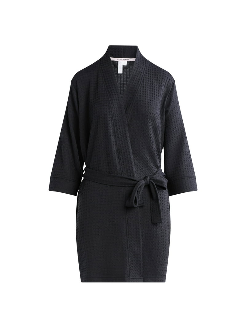 Joyspun Waffle Kimono Short Wrap Robe for Women Sizes S-3X Lightweight Soft  Pajama Cover-up - Walmart.com