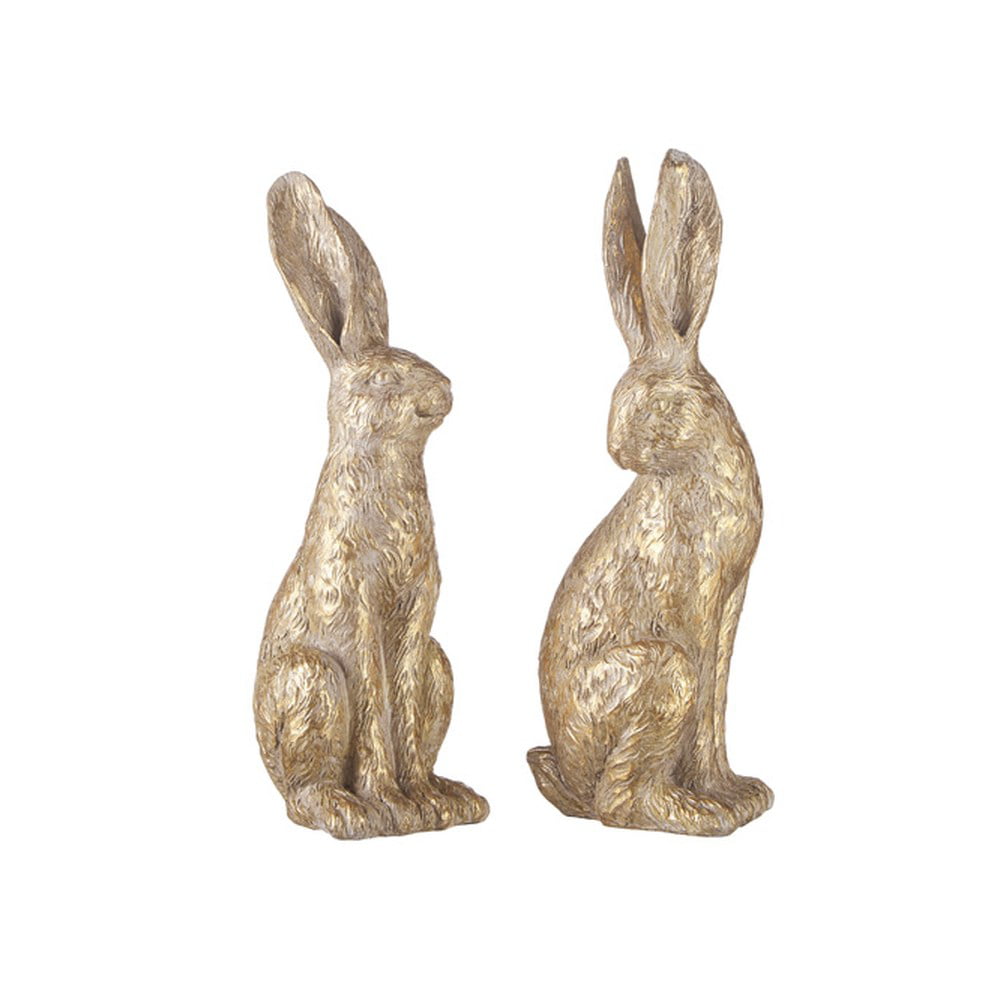 NEW!~RAZ Imports~6" Winter White Bunny Rabbit Ornament~Set of 2~Christmas/Easter 