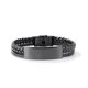 thumbnail image 1 of Pulsera negra minimalista para hombre, pulsera de piel sintética trenzada, 1 of 3