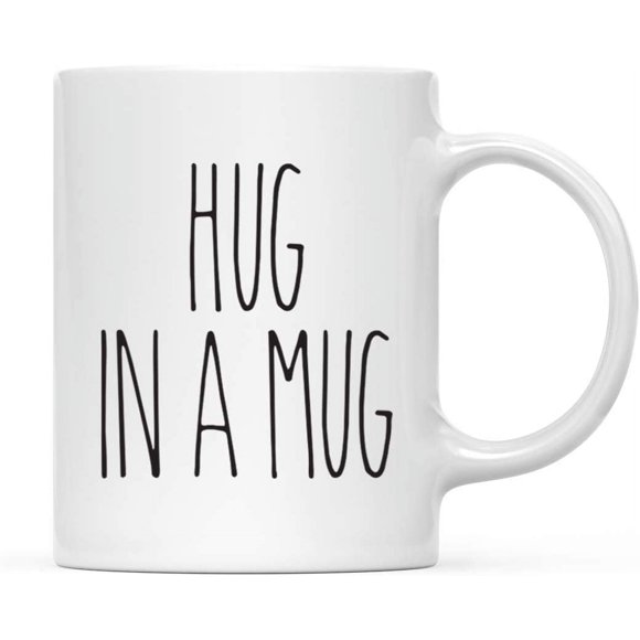 Farmhouse Rustic Fall Autumn Kitchen Decor 11Oz. Ceramic Coffee Tea Mug Gift, Hug In A Mug, 1-Pack, Includes Gift Box, Minimalist Birthday Christmas Gift Ideas Fall Coffee Cups