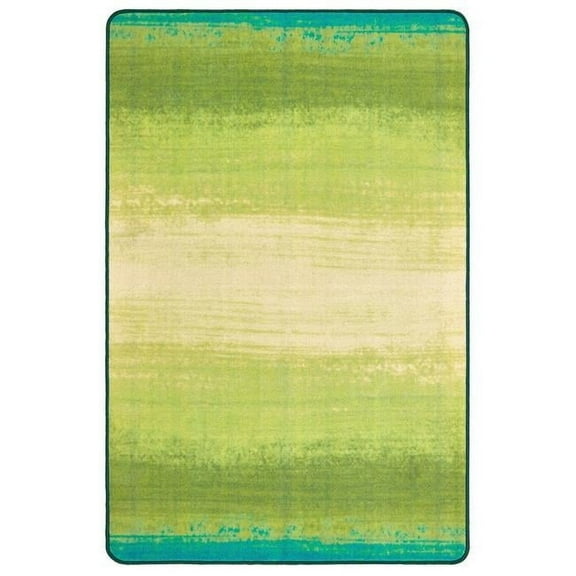 Carpets for Kids 65414 4 x 6 ft. Acres Nature Inspired Stripes Carpet, Green - Rectangle