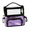 thumbnail image 2 of Bolsa para brochas de maquillaje de gran capacidad, impermeable, con divisor ajustable, portátil, con asa, bolsa organizadora de maquillaje de viaje Púrpura, 2 of 8
