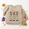 thumbnail image 6 of Jsaierl Halloween Sweatshirts for Women Cute Ghost Print Pullovers Stretch Holiday Crewneck Long Sleeve Sweater Tops Halloween Party Supplies, Sizes S-2XL, 6 of 6