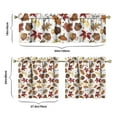 thumbnail image 6 of Fall Kitchen Curtains 24 Inch Short - 3 Panel Set, Autumn Harvest Print, Rod Pocket Window Treatment for Thanksgiving, Farmhouse, Cafe, Living Room - Machine Washable, 6 of 6
