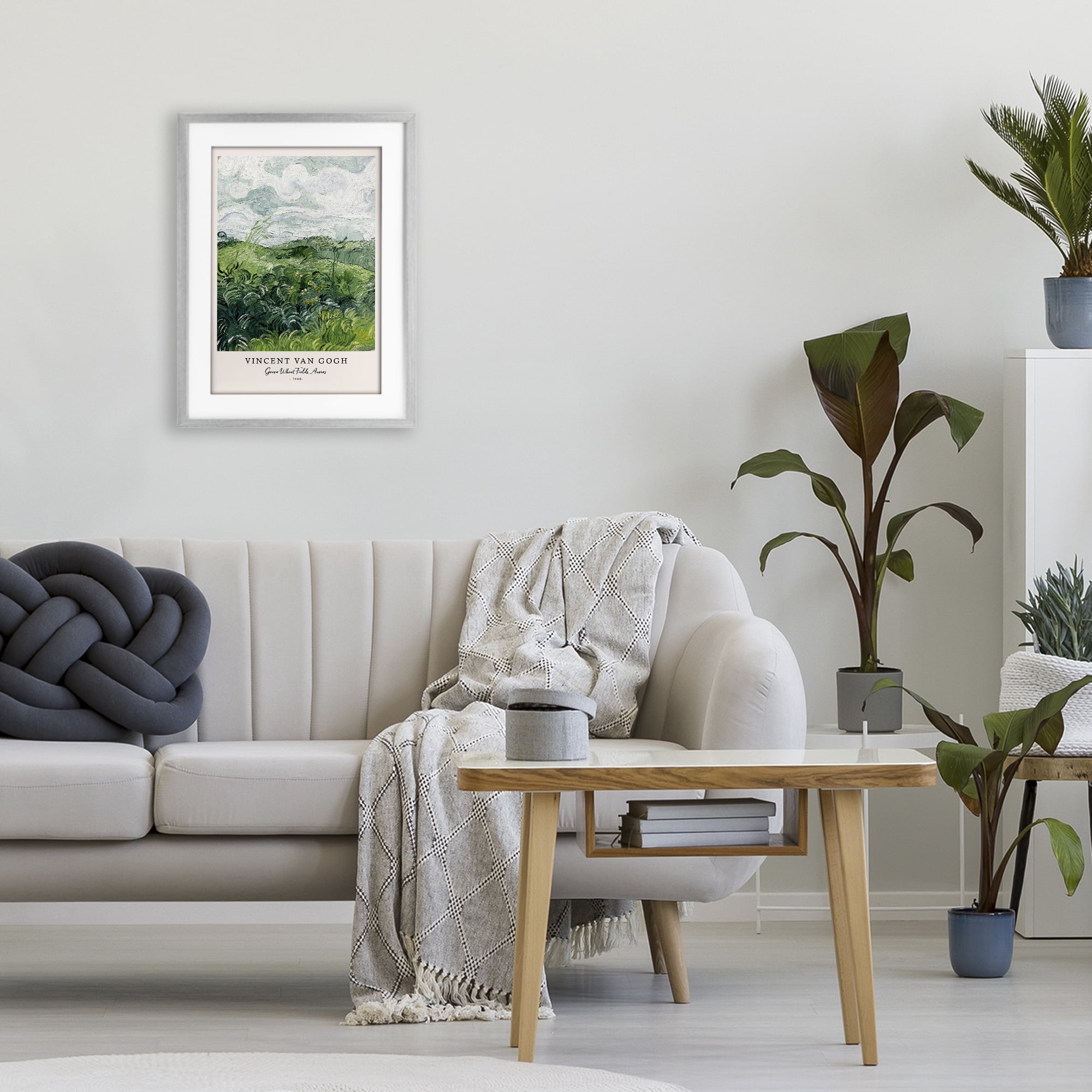 Stupell Industries Classic Green Wheat Fields Gray Framed Print Under Glass, design by Vintage Hustle