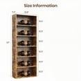 thumbnail image 5 of CONCETTA 6 Shelf Bookcase, 63 Inch Tall Floor Standing Open Bookshelf for Home Office and Living Room, Classic Rust, 5 of 7