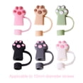thumbnail image 4 of 6 Uds. Paja Silicona Con Forma Pata Gato Adornos 10mm para Vasos 30/40 OZ, 4 of 5