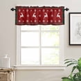 thumbnail image 7 of Christmas Elk Kitchen Curtains and Valances Set, Snowflake Plaid Border Rod Pocket Window Valance 18 Inch Window Curtain Panels for Living Room Bedroom Laundry, 27.5x36in, 3 Pieces, 7 of 7
