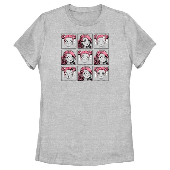 Women's Lost Gods Anime Expressions  Graphic T-Shirt