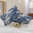 thumbnail image 3 of Outdoor Pillow Cover Abstract Blue White Wave Set of 2 Waterproof Throw Pillowcases Modern Style Decorative Patio Furniture Pillows for Couch Garden Indoor & Outdoor Use, 3 of 9